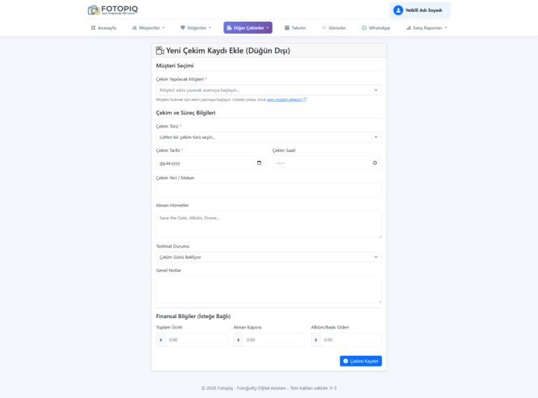 Çok Yönlü Çekim Yönetimi